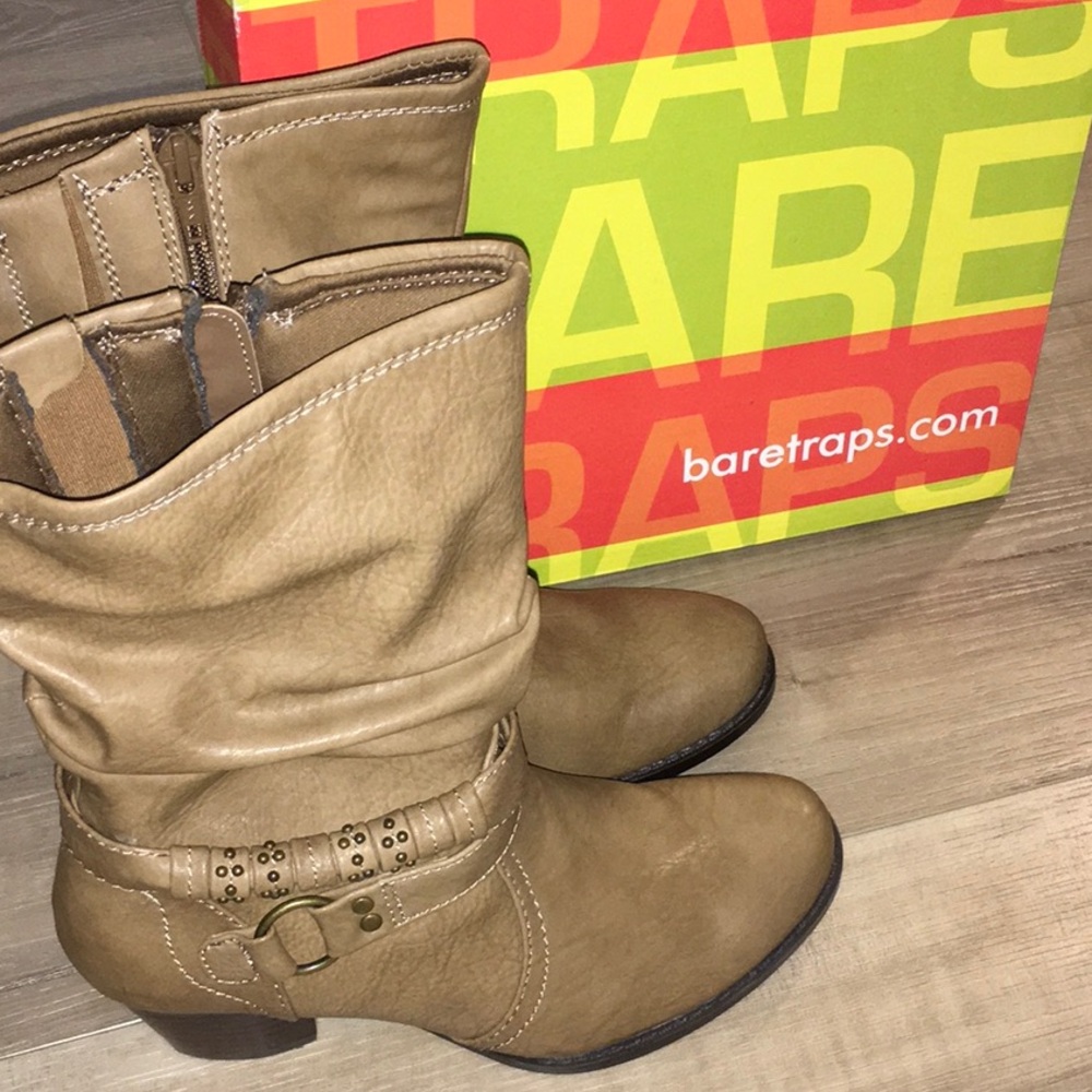 BareTraps Reemona Taupe Ankle Boot Size 6.5